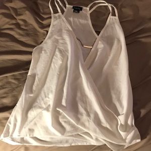 White tank with gold chain!